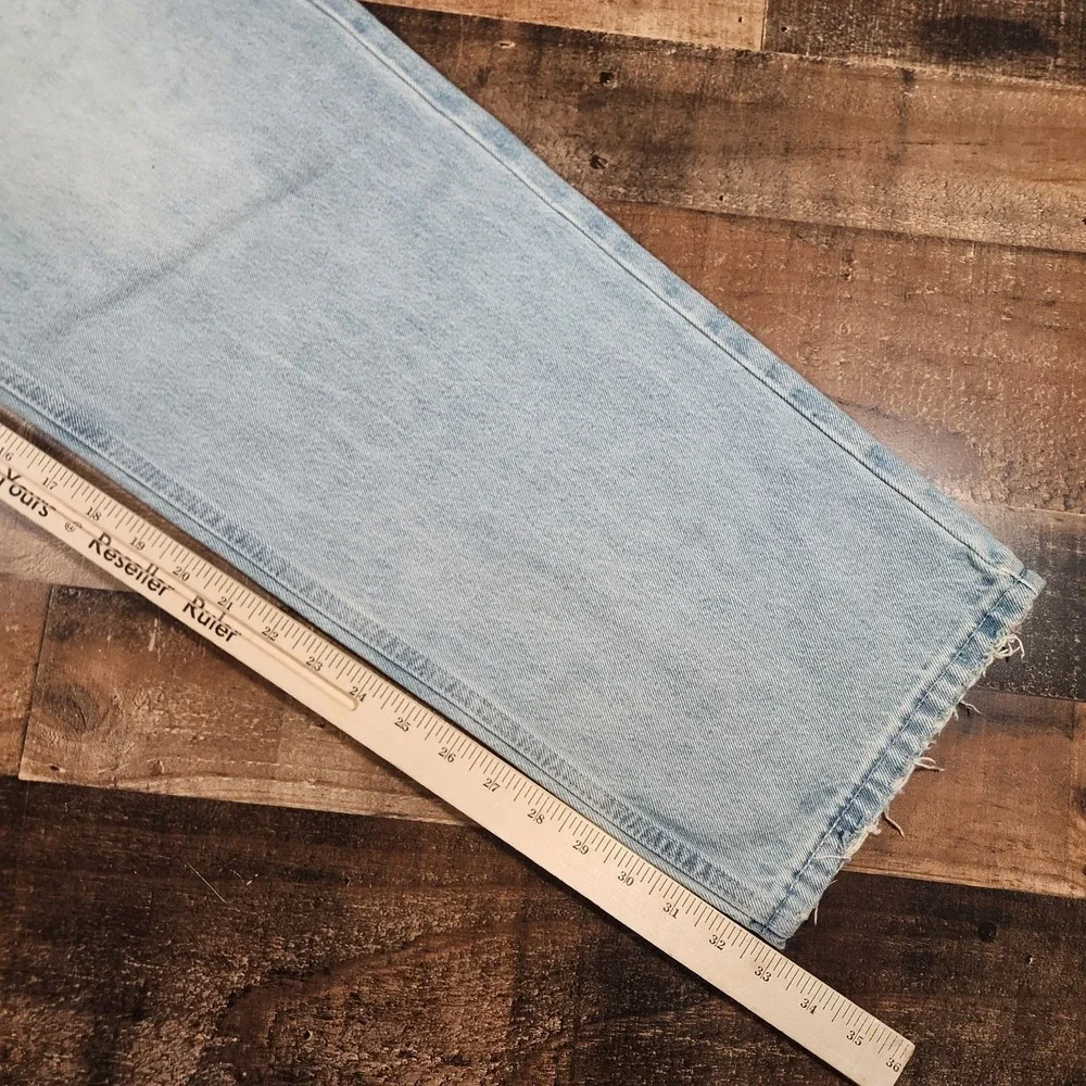 Levi's Silvertab Jeans Men 31x31 Light Blue Denim Baggy Loose Fit Distressed Rip